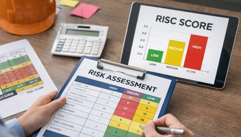 Ocena ryzyka zawodowego metodą RISC SCORE wykonywana na stanowisku pracy